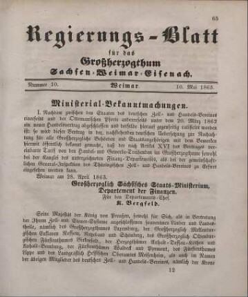 Nr. 10 : 10. Mai 1863