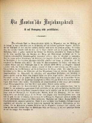 Die Newton'sche Anziehungskraft ist auf Bewegung nicht zurückführbar