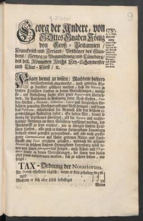 Tax-Ordnung der Notariorum