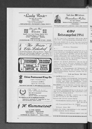 EBV Reiseangebot 1984