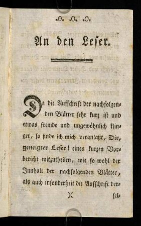 1r-6v, An den Leser