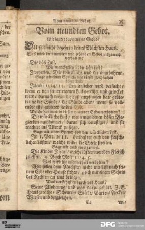 Vom neundten Gebot.