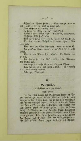 II. Lesestücke