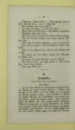 II. Lesestücke