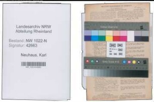 Entnazifizierung Karl Neuhaus , geb. 03.04.1897 (Sekretaer)