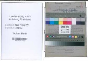 Entnazifizierung Maria Wolter , geb. 08.09.1898 (Putzmacherin)