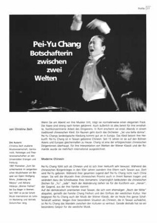 Pei-Yu Chang, Botschafterin zwischen zwei Welten
