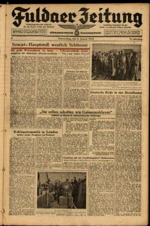 Ausgabe vom Donnerstag, den 06. Januar 1944.