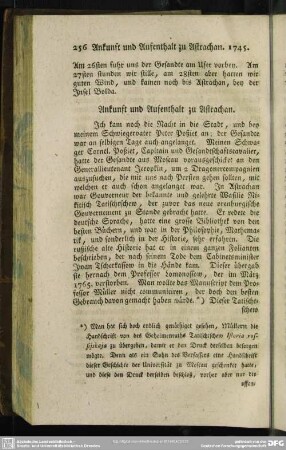 Ankunft und Aufenthalt zu Astrachan