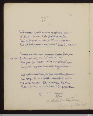 Vergessene weisen IV : [SW XVI: keine Sigle]; [SW XVI, S. 20/145] / Paul Verlaine