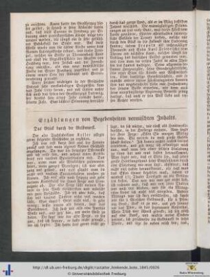 Erzählungen von Begebenheiten vermischten Inhalts.