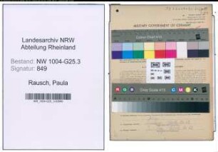 Entnazifizierung Paula Rausch , geb. 15.06.1895 (Geschaeftsinhaberin)