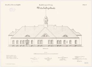 Kavallerie-Kaserne, Krefeld Wirtschaftsgebäude: O-Ansicht 1:100