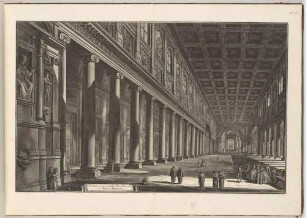 Veduta interna della Basilica di S. Maria Maggiore (Innenansicht der Basilika S. Maria Maggiore), aus der Folge "Vedute di Roma"