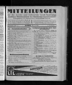 Jahrgang 1927, Hamburg, den 20. März, Nummer 12