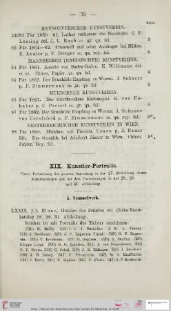 XIX. Künstler-Portraits (Nr. 3764 - 3803)