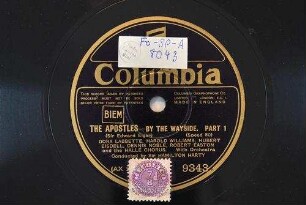 The Apostles : By the wayside; Part 1 / (Sir Edward Elgar)