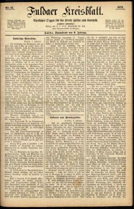 Ausgabe vom Samstag, den 09. Februar 1878.
