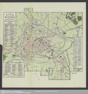 Karte : Plan von Zittau
