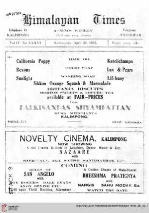 No. XXXVI (22 April 1951)