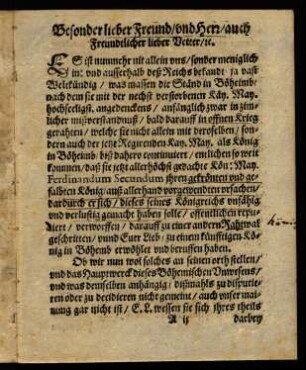 A2r-B4r, Copia deß Hochlöblichsten Churfürstlichen Collegii Schreibens...