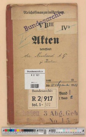 Neuland AG zu Berlin: Bd. 1