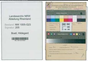 Entnazifizierung Hildegard Boell , geb. 01.11.1905 ()
