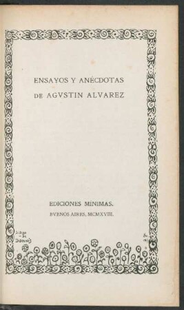 Ensayos y anécdotas