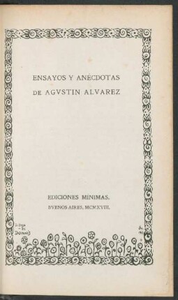 Ensayos y anécdotas