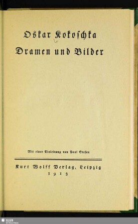 Dramen und Bilder