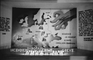 Bukarest: Wanddekoration, Hand greift nach Europa