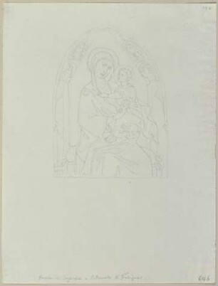 Maria mit Jesuskind, nach einer Tafel in der Sakristei von San Nicolò in Foligno
