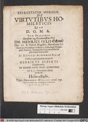 Exercitatio Moralis De Virtutibus Homileticis