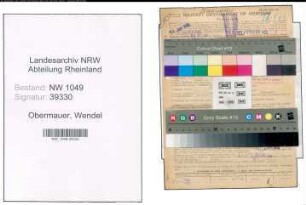 Entnazifizierung Wendel Obermauer , geb. 17.03.1901 (Kaufmann)