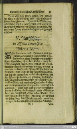 V. Rathschlag. In Affectu convulsivo