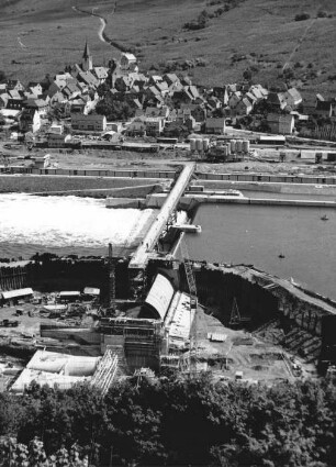 Staustufe Fankel/Mosel im Bau