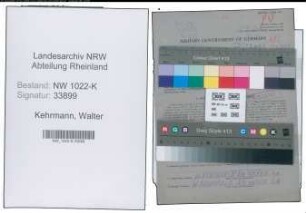 Entnazifizierung Walter Kehrmann , geb. 24.11.1896 (Metzger)
