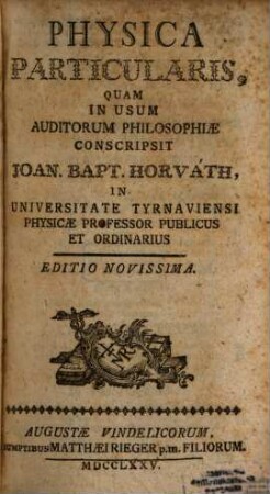 Physica Particularis