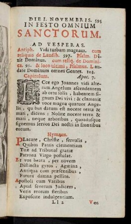 595-622, In Festo Omnium Sanctorum