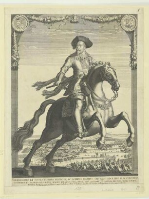 Bildnis des Königs Gustaf Adolf von Schweden zu Pferd
