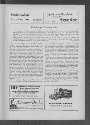 Würzburger Erinnerungen
