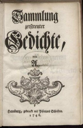Sammlung zerstreuter Gedichte