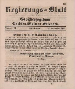 Nr. 27 : 4. Dezember 1855