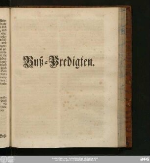 Buß-Predigten.