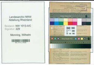 Entnazifizierung Wilhelm Monning , geb. 29.06.1903 (Baecker)