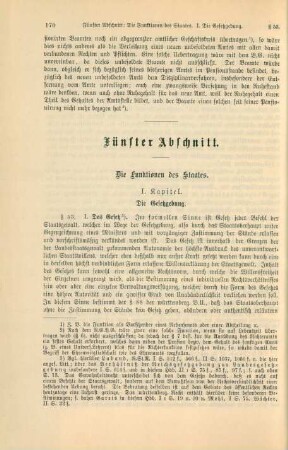 Fünfter Abschnitt. Die Funktionen des Staates