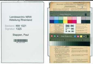 Entnazifizierung Paul Stappen , geb. 19.02.1892 (Kaufmann)