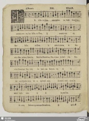 XIII. Jubilate Deo omnis terra