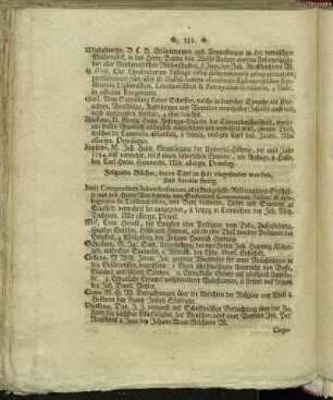 Folgende Bücher, deren Titel zu spät eingesendet worden, sind bereits fertig.