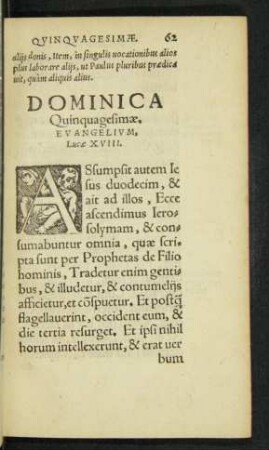 Dominica Quinquagesimae.